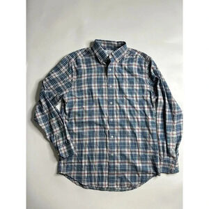Southern Tide Shirt Mens Medium Classic Fit Plaid Flannel Button Up Long Sleeve
